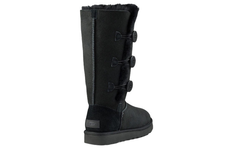 (WMNS) UGG Bailey Button Triplet II Boot High Top Black 1016227-BLK