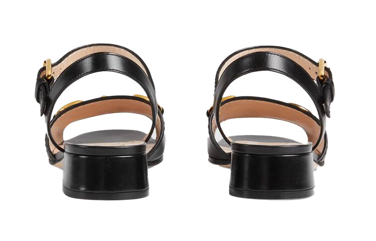 (WMNS) Gucci Horsebit Black Sandals 655413-BKO00-1000
