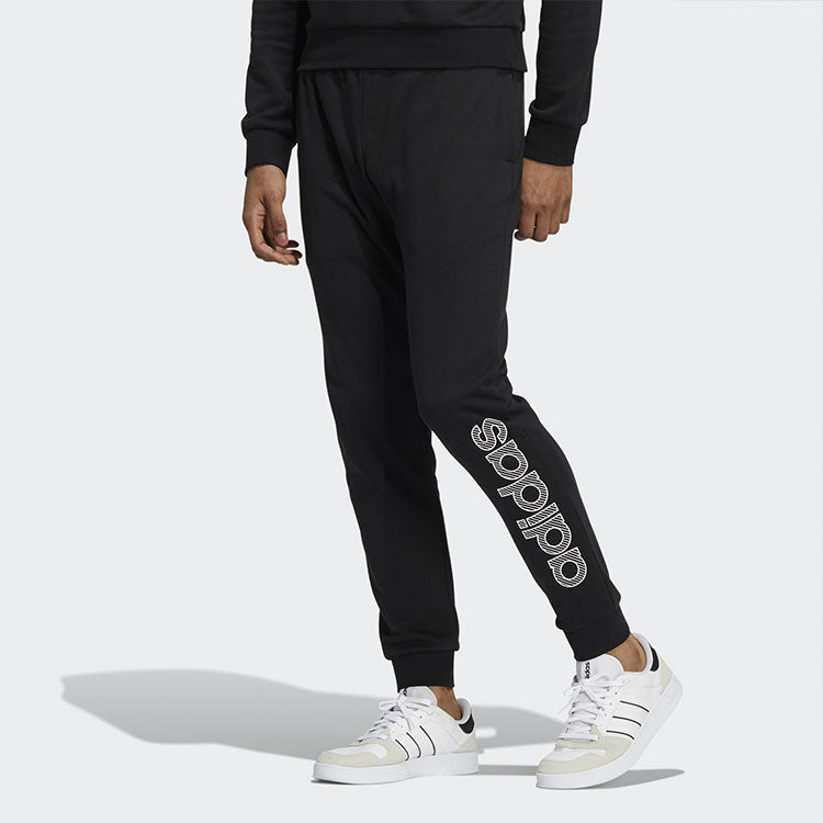 adidas neo M Ce Brnded Tp Casual Sports Elastic Waistband Bundle Feet Pants Black HD7065