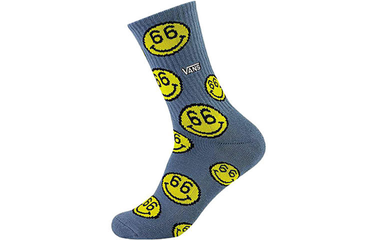 Vans 66 Smiley Crew Socks 'Blue Yellow' VN0A5KIIHKC