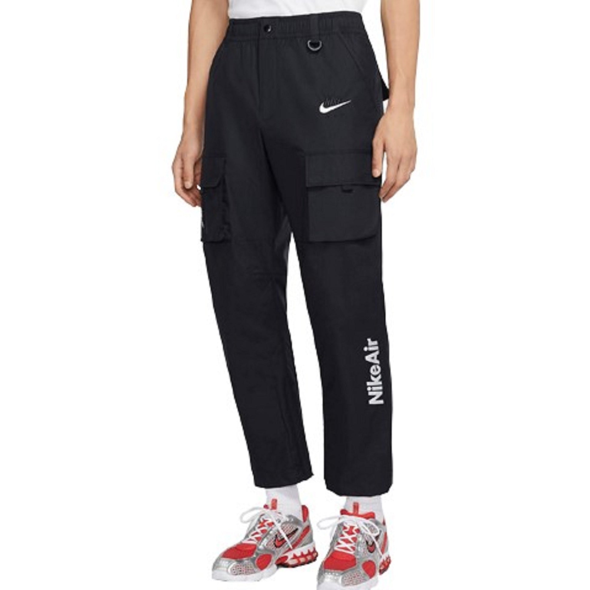 Nike Air Solid Color logo Multiple Pockets Pants Black CU4172-010