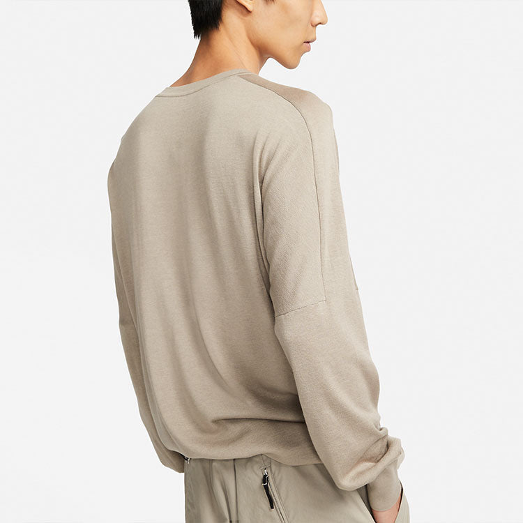 Men's Nike ESC Series Every Stitch Series Solid Color Long Sleeves Round Neck Knitwear DH2675-230