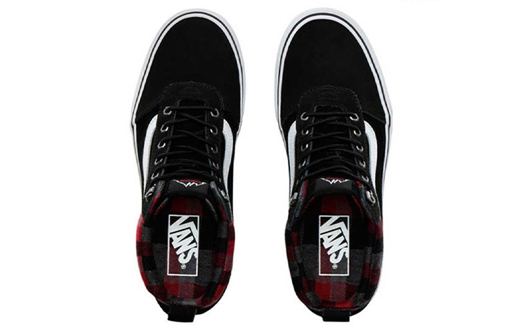 Vans Ward Hi Wear-resistant Non-Slip Casual Skateboarding Shoes Unisex Black VN0A3JETV1T