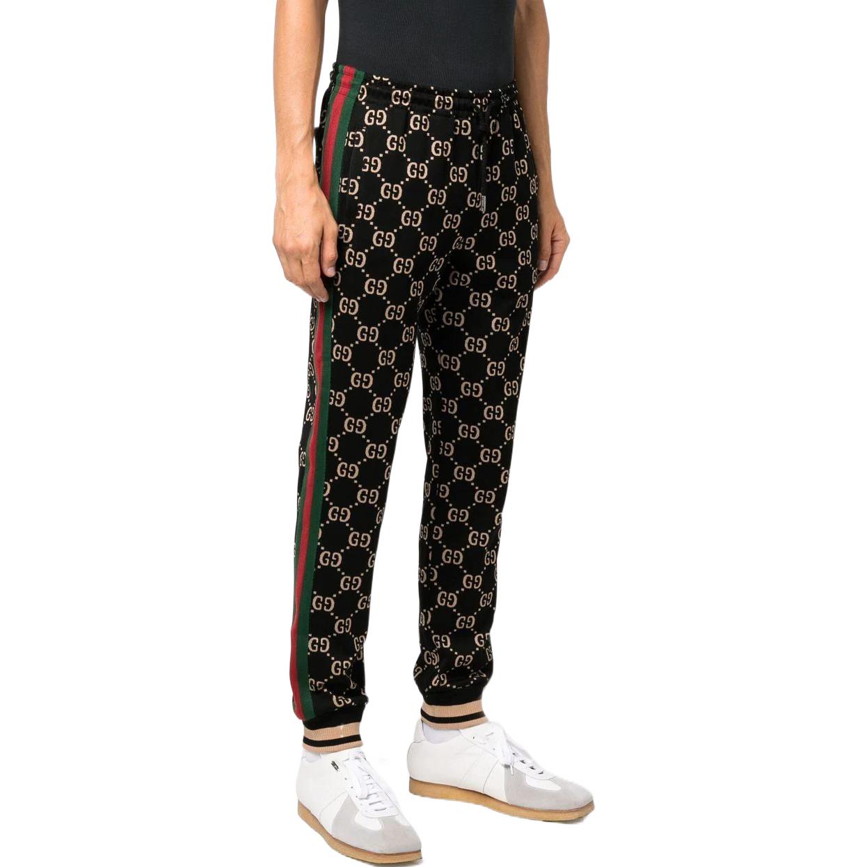 Gucci GG Jersey Cotton Jogging Pant 'Black Camel' 695976-XJEEI-1030