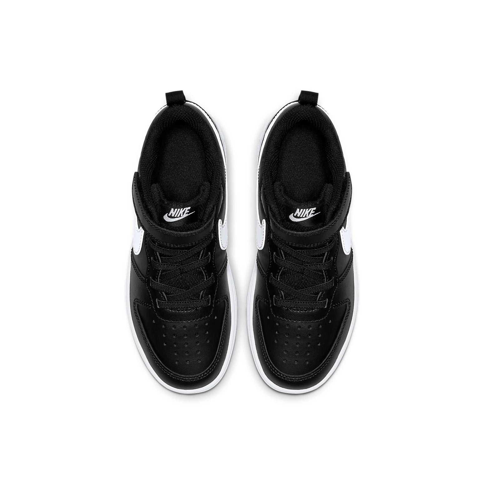 (PS) Nike Court Borough Low 2Velcro 'Black White' BQ5451-002