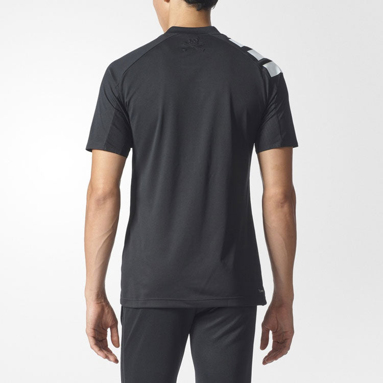 adidas Football Club Stripe Alphabet Short Sleeve Soccer/Football Jersey Orlando Men's Black BQ1925