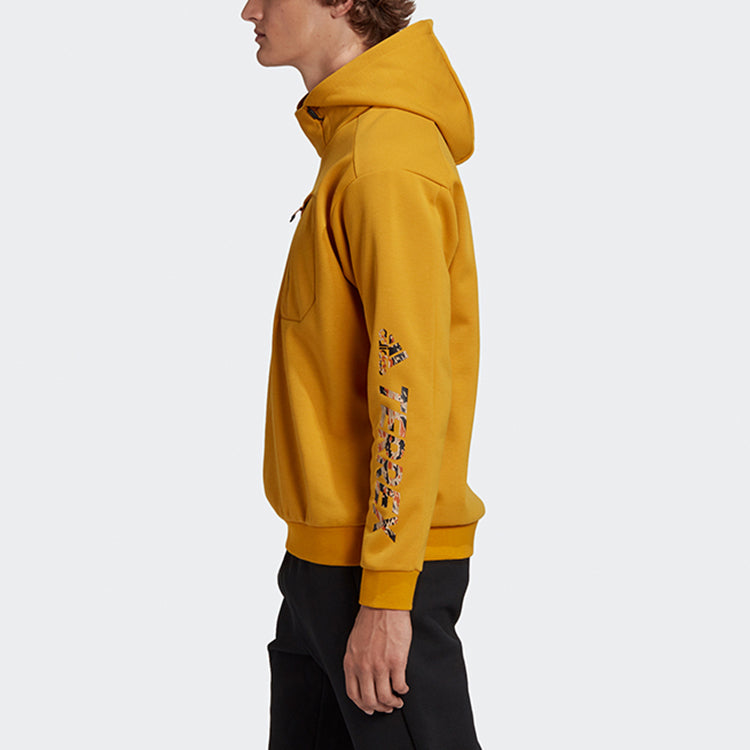 adidas terrex Solid Color Outdoor Casual hooded Pullover Yellow GE9914