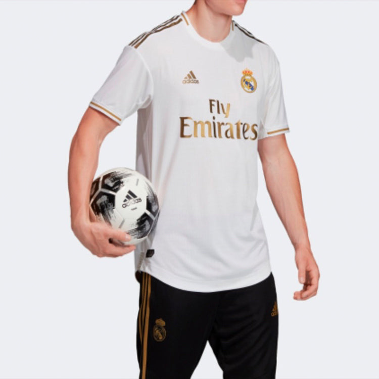 adidas real Madrid 19-20 Season Player Edition Home Alphabet Logo Stripe Sports Soccer/Football Short Sleeve Jersey White DW4436