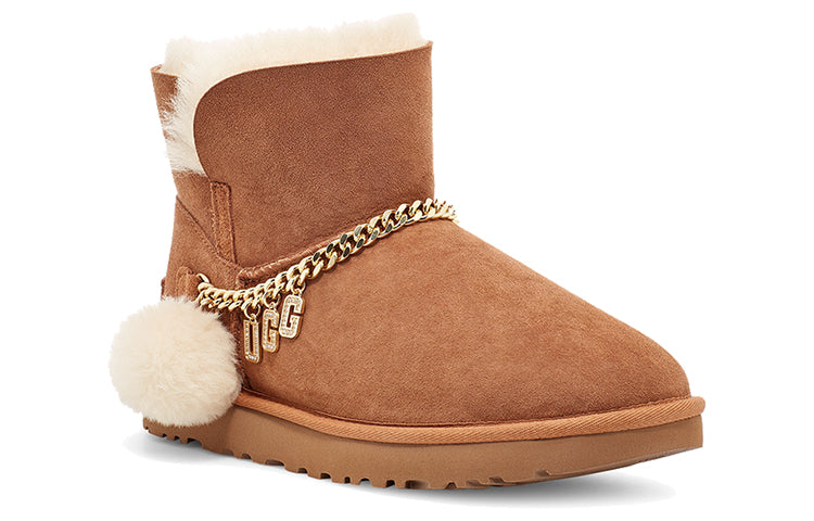 (WMNS) UGG Classic UGG Charm Mini Fleece Lined Brown 1112493-CHE