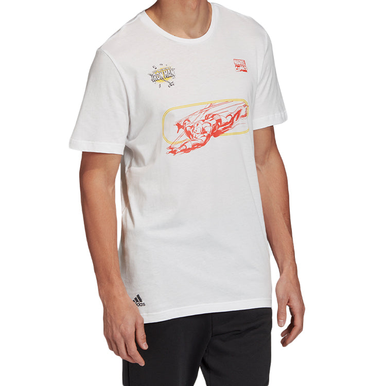adidas x MARVEL IRON MAN Short Sleeve Men's White FN1763