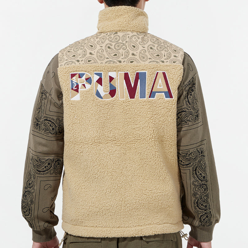 PUMA Paisley Woven Sherpa Vest 'Tan' 534977-12