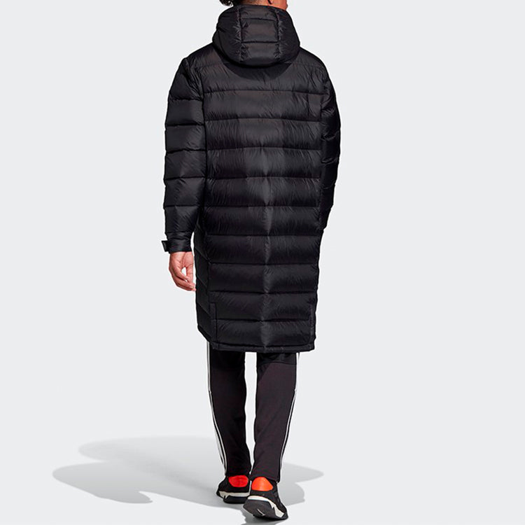 adidas Stay Warm Solid Color Soccer/Football hooded down Jacket Black FU1316