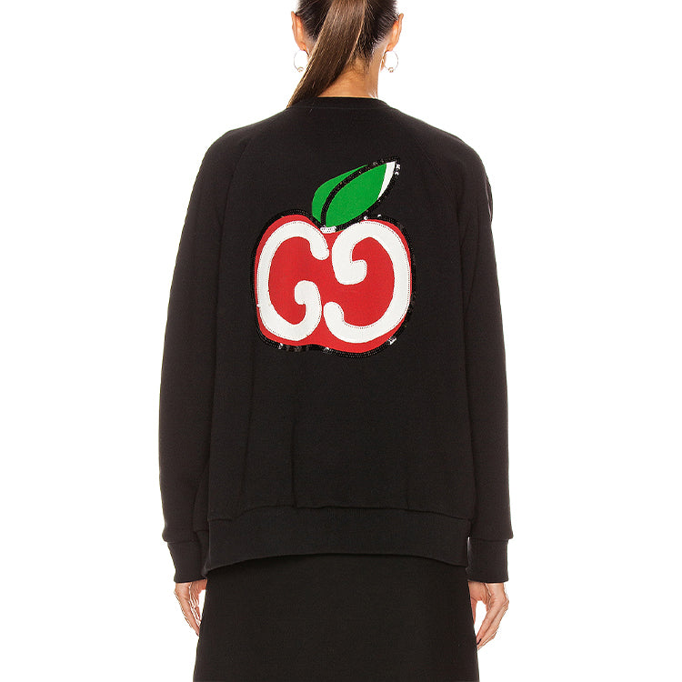 (WMNS) Gucci Apple Long Sleeve Sweater For Black 581165-XJCCL-1082