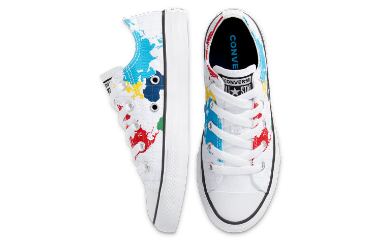 Converse Chuck Taylor All Star World Map 'White Blue Red' 668458C