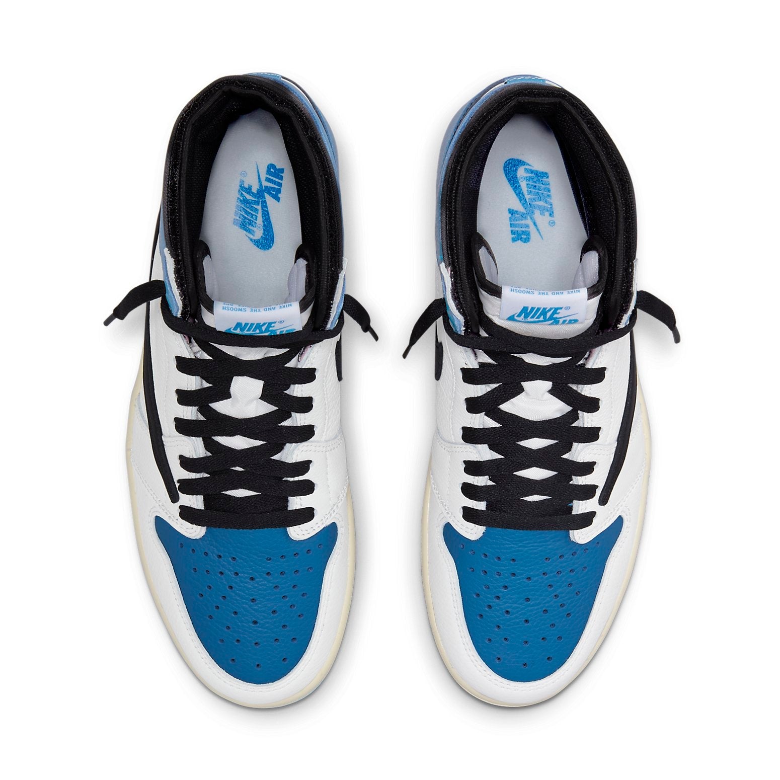 Air Jordan 1 Retro High x Fragment Design x Travis Scott 'Sail Black Military Blue' DH3227-105