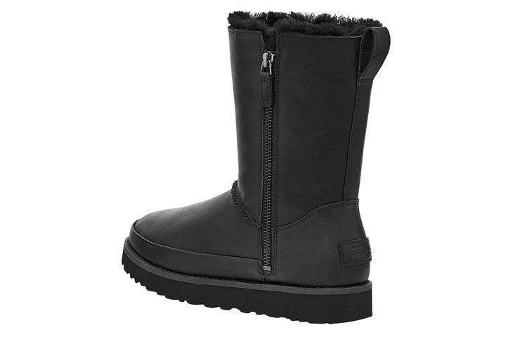 (WMNS) UGG Classic Zip Short 1113591-BLK