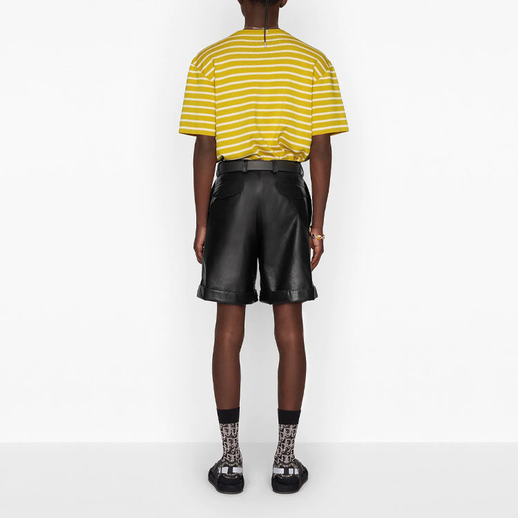 DIOR SS21 Cotton Blending Stripe Male Yellow 183M647AT234-C280