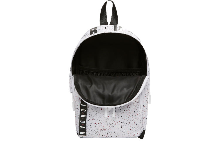Air Jordan Athletic Zipper Opening Adjustable Strap Schoolbag Backpack Unisex White HA6232-101