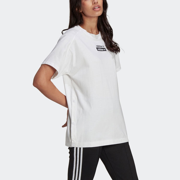 (WMNS) adidas originals Casual Sports Round Neck Short Sleeve White T-Shirt H06773