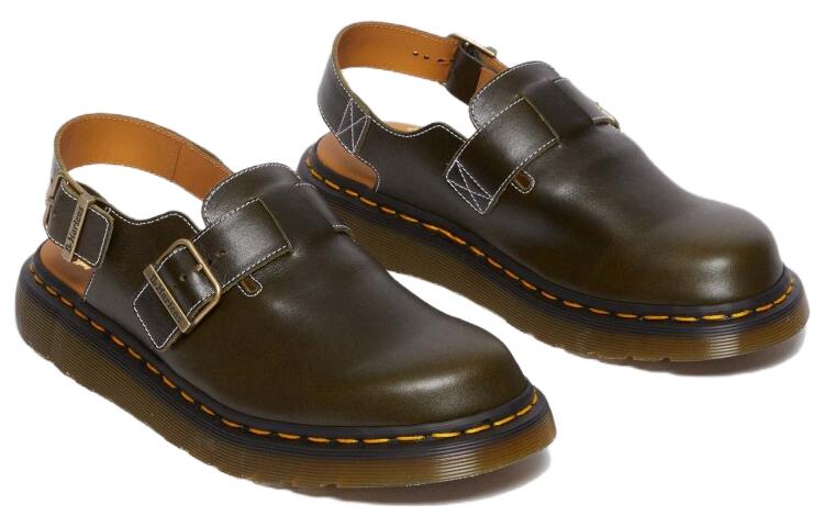 Dr.Martens Jorge Made in England Classic Leather Slingback Mules 'Dark Green' 30939275