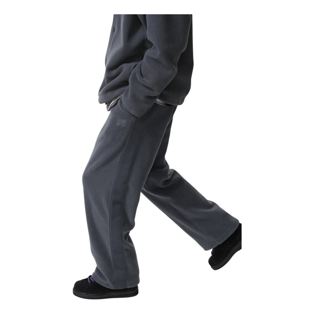 Uniqlo x Needles Wide Fleece Pants 'Dark Grey' 483979-08