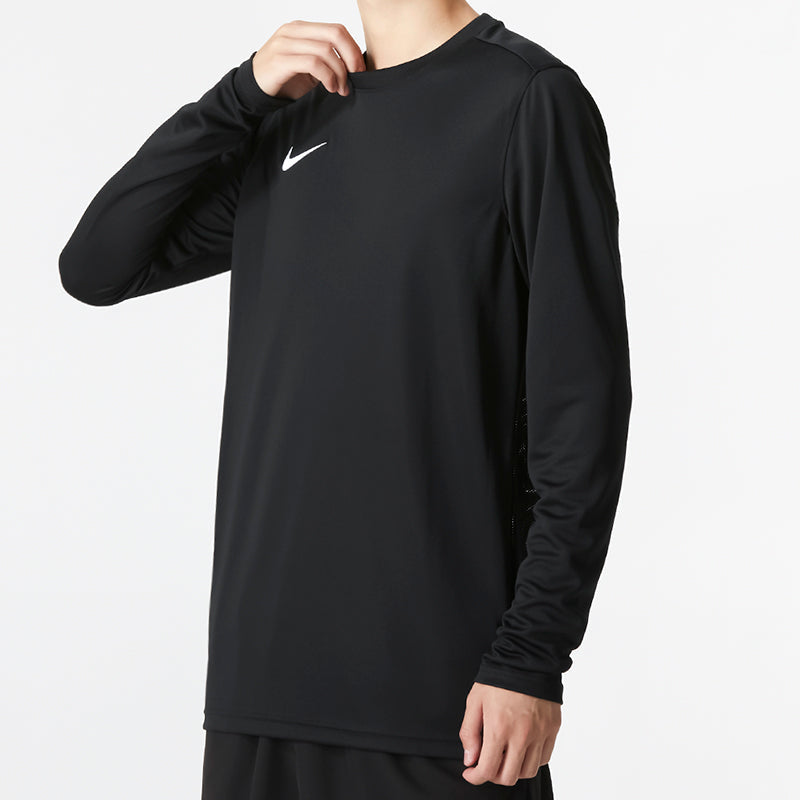 Men's Nike Solid Color Logo Athleisure Casual Sports Long Sleeves Black T-Shirt BV6707-010