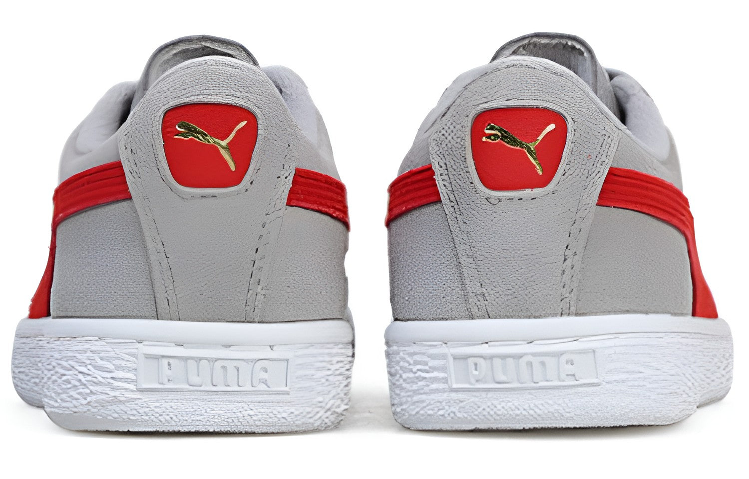 (WMNS) PUMA Suede Classic Jr 'Gray Red' 355110-42