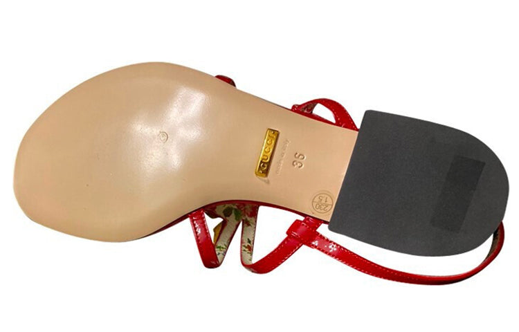 (WMNS) Gucci Bee Thong Sandal 'Hibiscus Red' 524624-BNC00-6433
