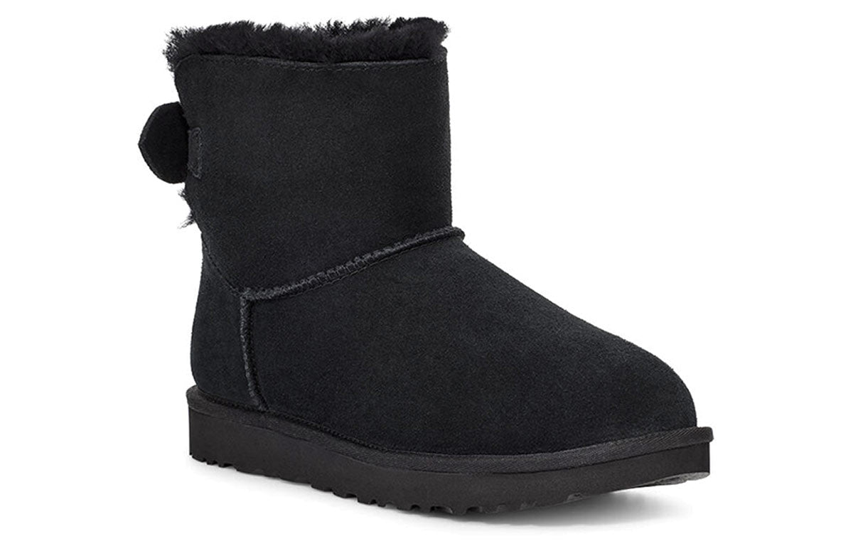 (WMNS) UGG Suede Bow Mini 'Black' 1115131-BLK