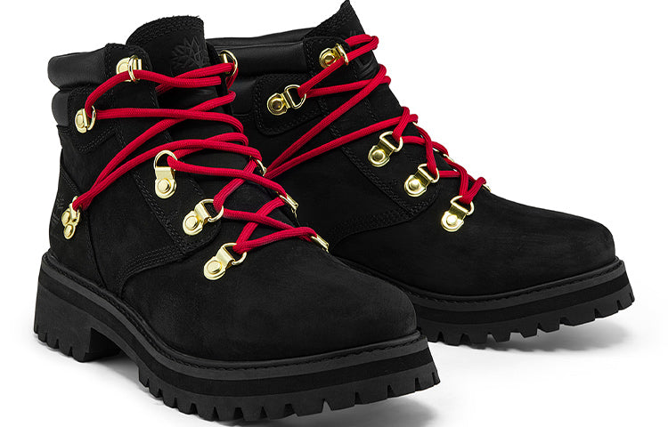 (WMNS) Timberland Holiday Luxe Waterproof Boot 'Black Nubuck Red' A2JVDW