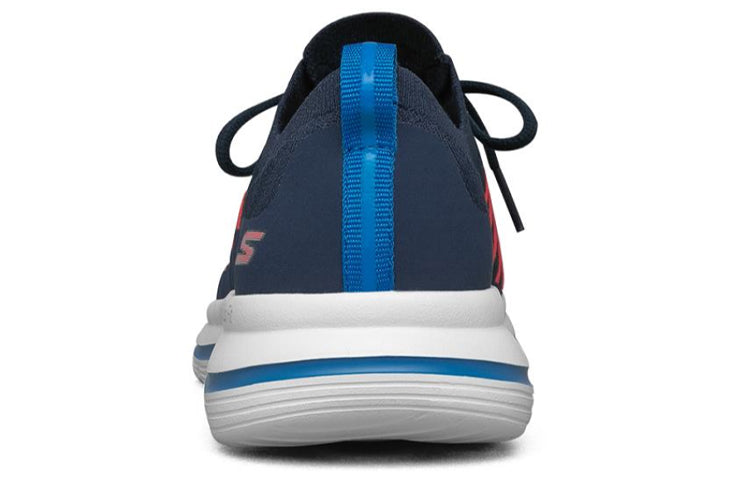 (WMNS) Skechers Go Walk Stretch Fit Sports Shoes Blue/White/Orange 124386-NVMT