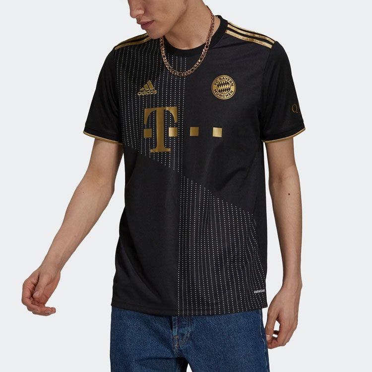 adidas Bayern Munich Away Fan Edition Sports Short Sleeve Jersey Black GM5317