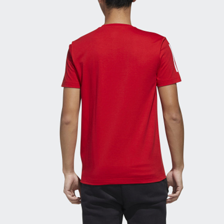 adidas neo Athleisure Casual Sports Short Sleeve Red GK1485