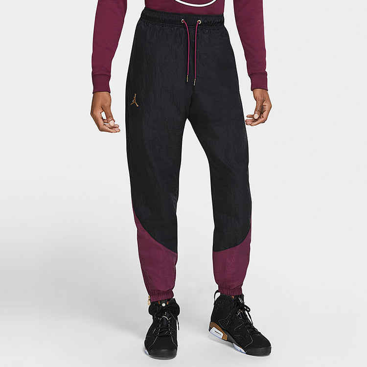 Air Jordan Paris Saint-Germain Colorblock Training Bundle Feet Sports Pants Black CZ3768-010