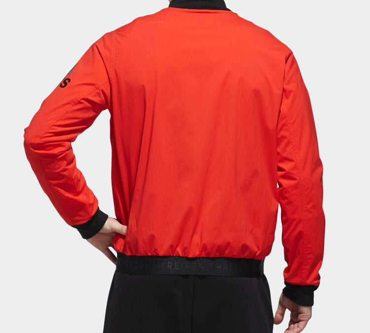 adidas Logo Printing aviator Jacket Red DW4618
