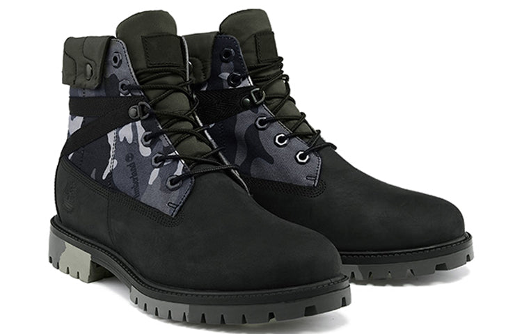 Timberland Heritage EK+ 6 Inch Waterproof Wide-Fit Boot 'Black Camouflage' A29P7W