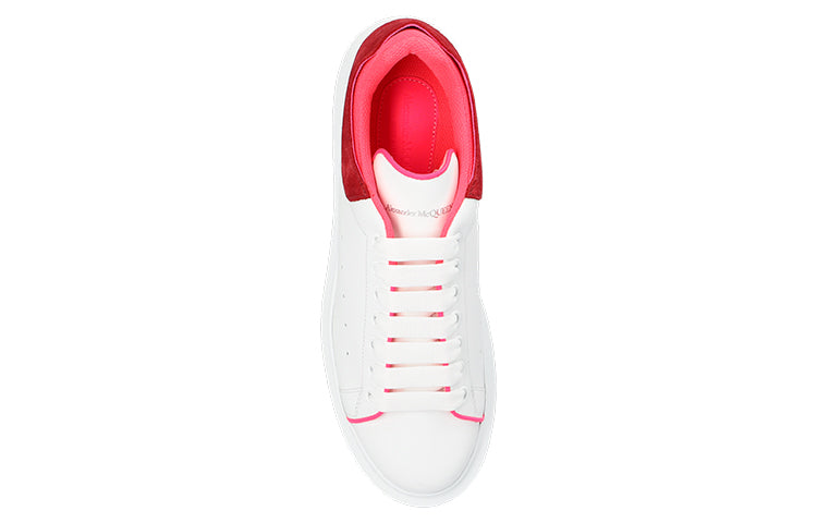 (WMNS) Alexander McQueen Oversized Sneaker 'White Velvet Fuchia' 755621WIDJZ8709