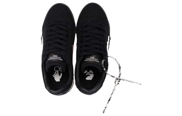(WMNS) Off-White Vulcanized low-top Sneakers 'White Black ' OWIA178F21FAB0011001