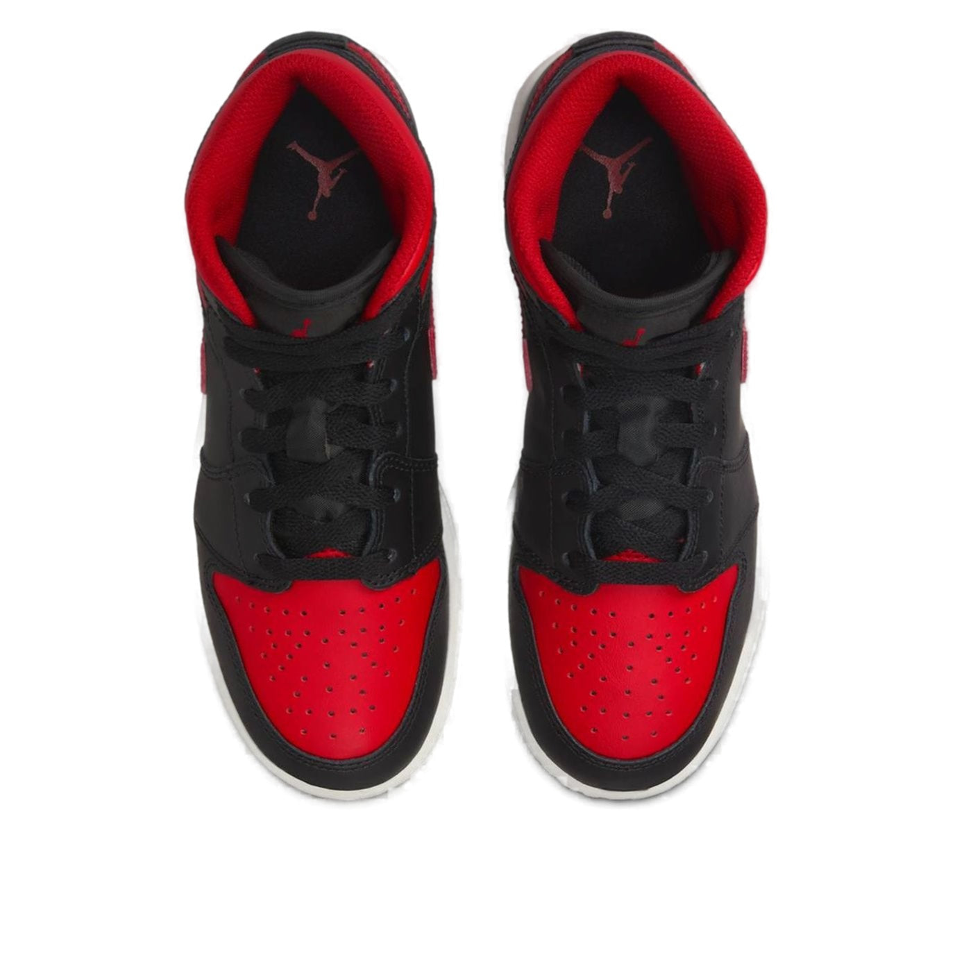 (GS) Air Jordan 1 Mid 'Black Summit White Varsity Red' DQ8423-067