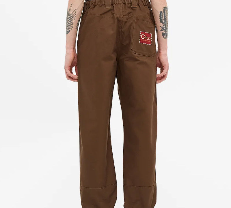 Gucci Logo Patch Casual Pants For Men Tawny 616323-XDA6Z-2002