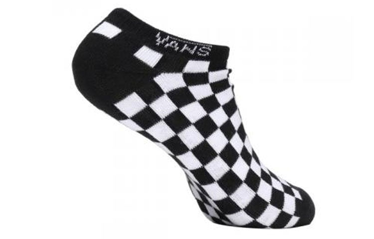 Vans AP M Checkerboard No Show Socks 'White Black' VN0001O1705