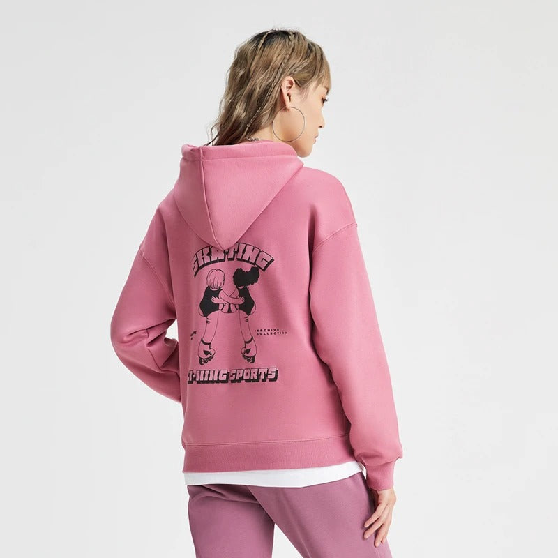 (WMNS) Li-Ning Skating Graphic Hoodie 'Pink' AWDR682-2