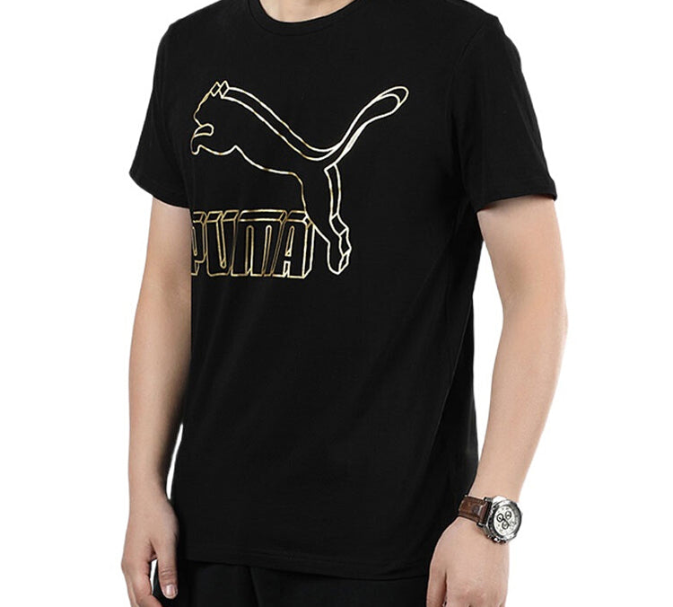 PUMA Classics Logo Tee Living Series Short Sleeve Black 596535-66