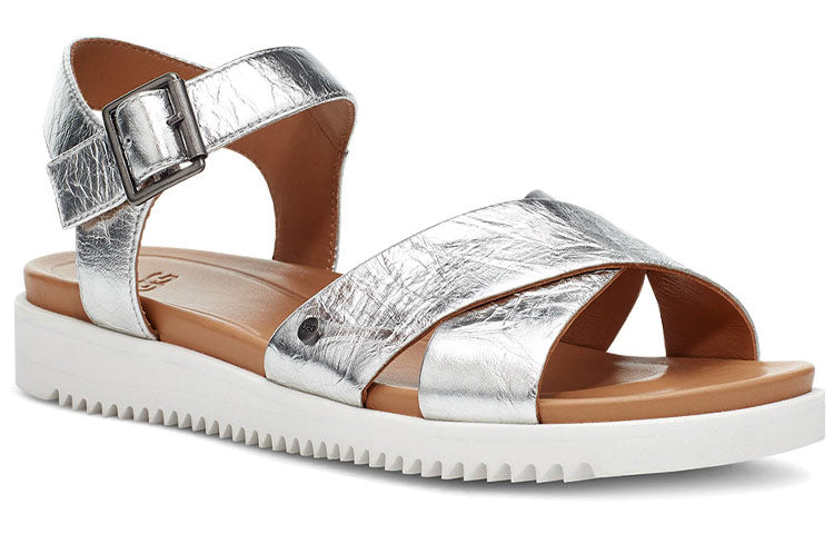(WMNS) UGG Zoie Metallic Sandal 1116390-SLVR