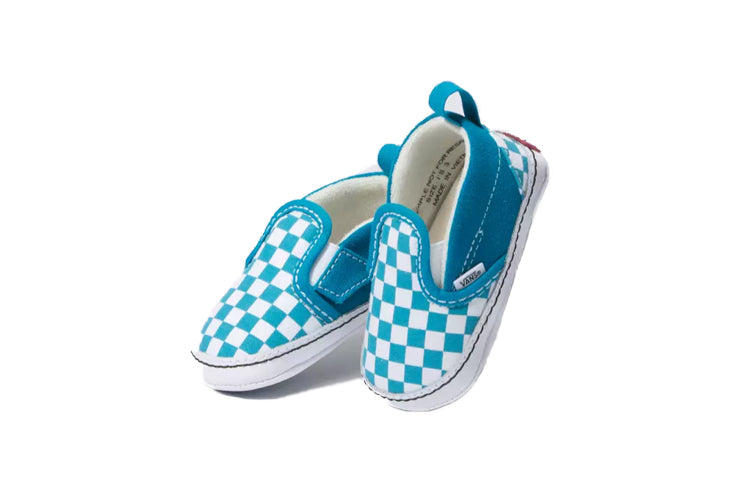 Vans Infant Checkerboard Slip-On V Crib Blue VN0A2XSLW3V