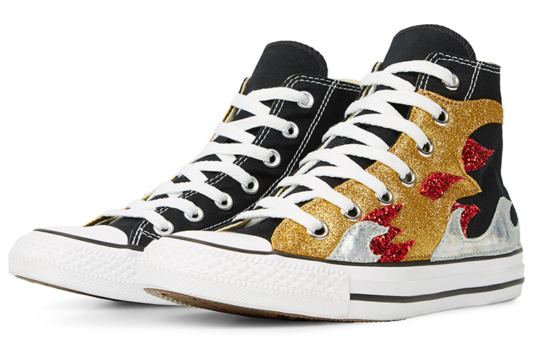 Converse Chuck Taylor All Star Glitter Flame Black White 165756C