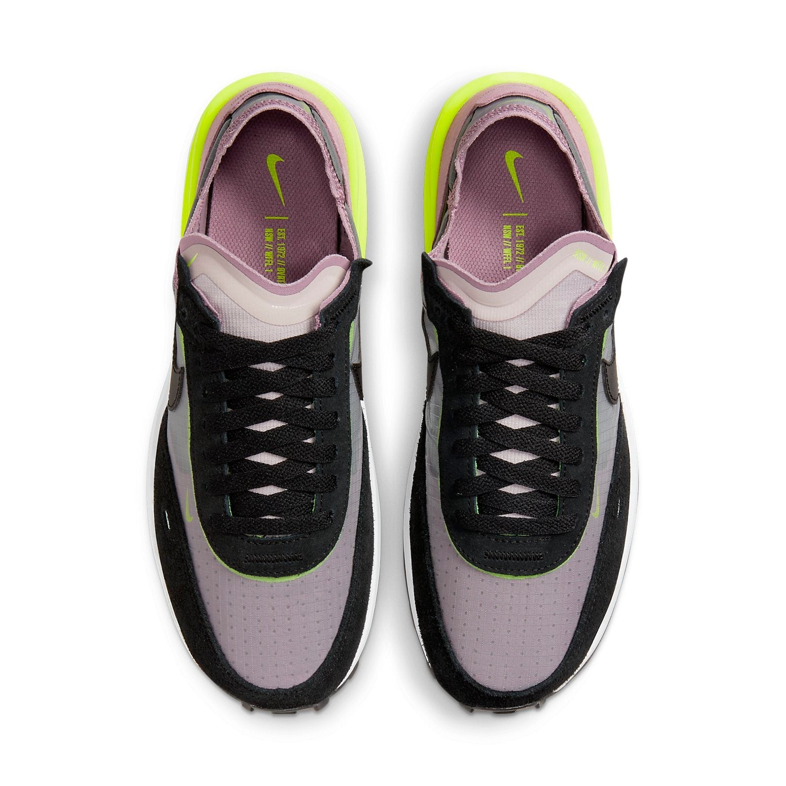 (WMNS) Nike Waffle One Athleisure Casual Sports Shoe Black Purple DN4696-500