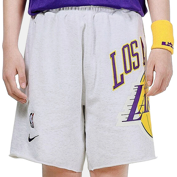 Nike Los Angeles Lakers Basketball Athleisure Casual Sports Breathable Shorts light grey DB1956-051