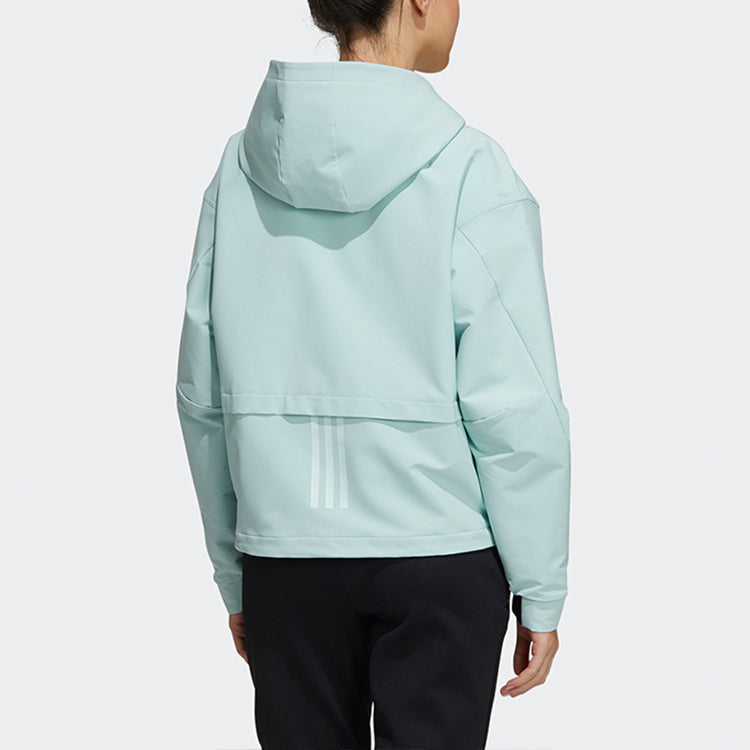 (WMNS) adidas Style Shell Jkt Casual Sports Hooded Jacket Light Blue GR3737