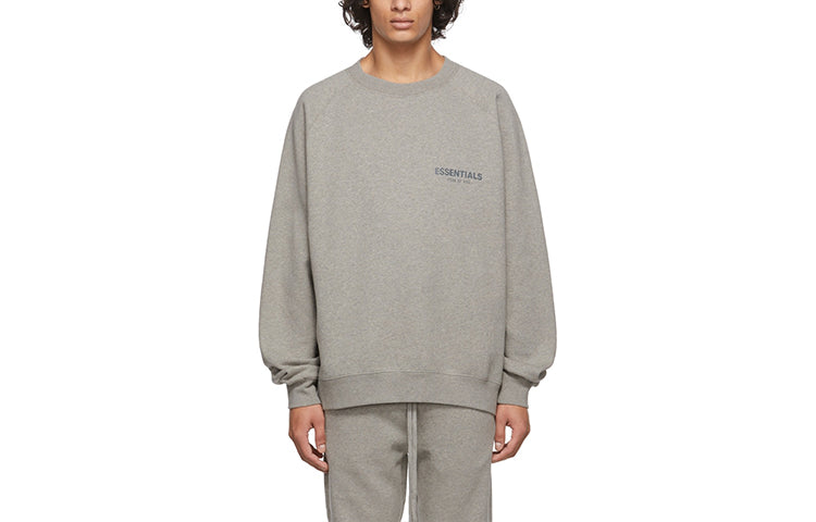 Fear of God Essentials FW21 Pullover Crewneck Dark Heather Oatmeal FOG-FW21-369